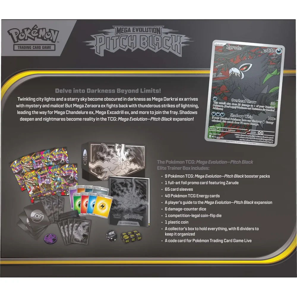 Pokemon TCG - Mega Evolution-Pitch Black Elite Trainer Box Sealed PREORDER