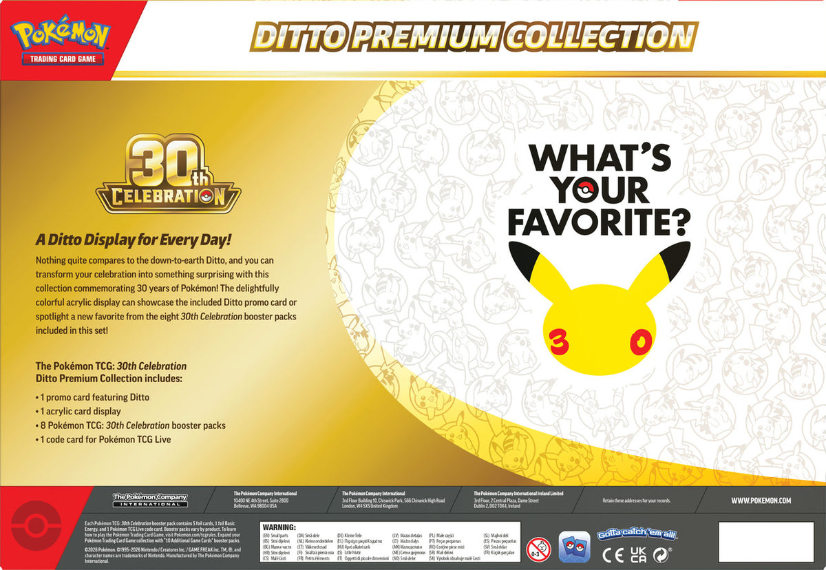 Pokemon TCG: 30th Celebration Ditto Premium Collection PREORDER
