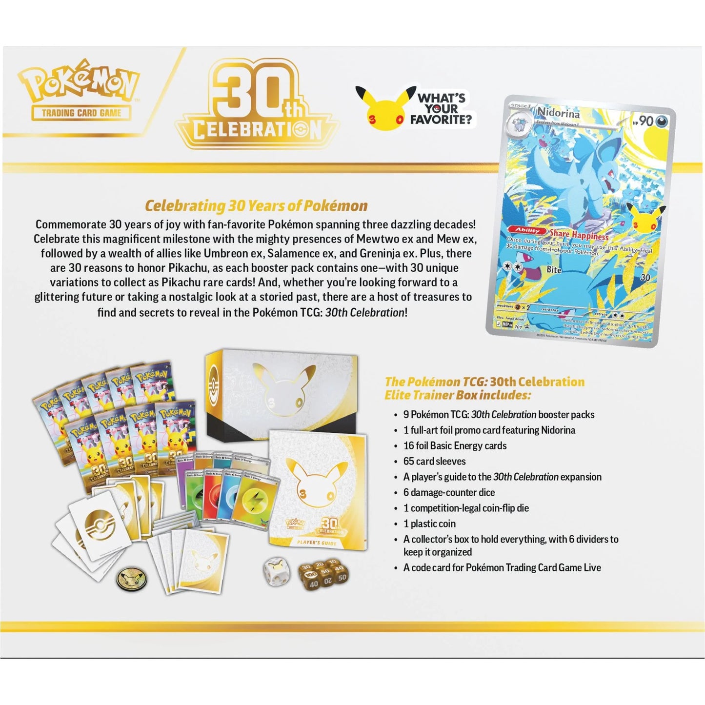 Pokemon TCG: 30th Celebration Elite Trainer Box PREORDER
