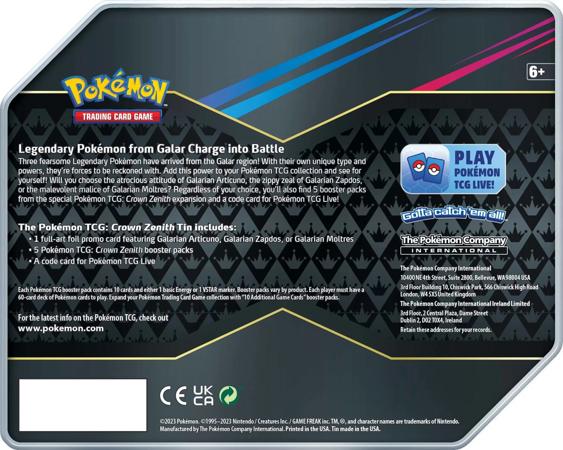 pokemon trading card game: crown zenith tin Pokemon TCG Crown Zenith Tin – Sneakerlog AU