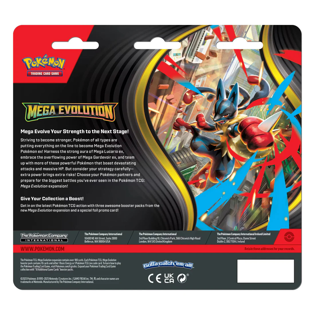 Pokemon TCG - Mega Evolution 3 Pack Blister