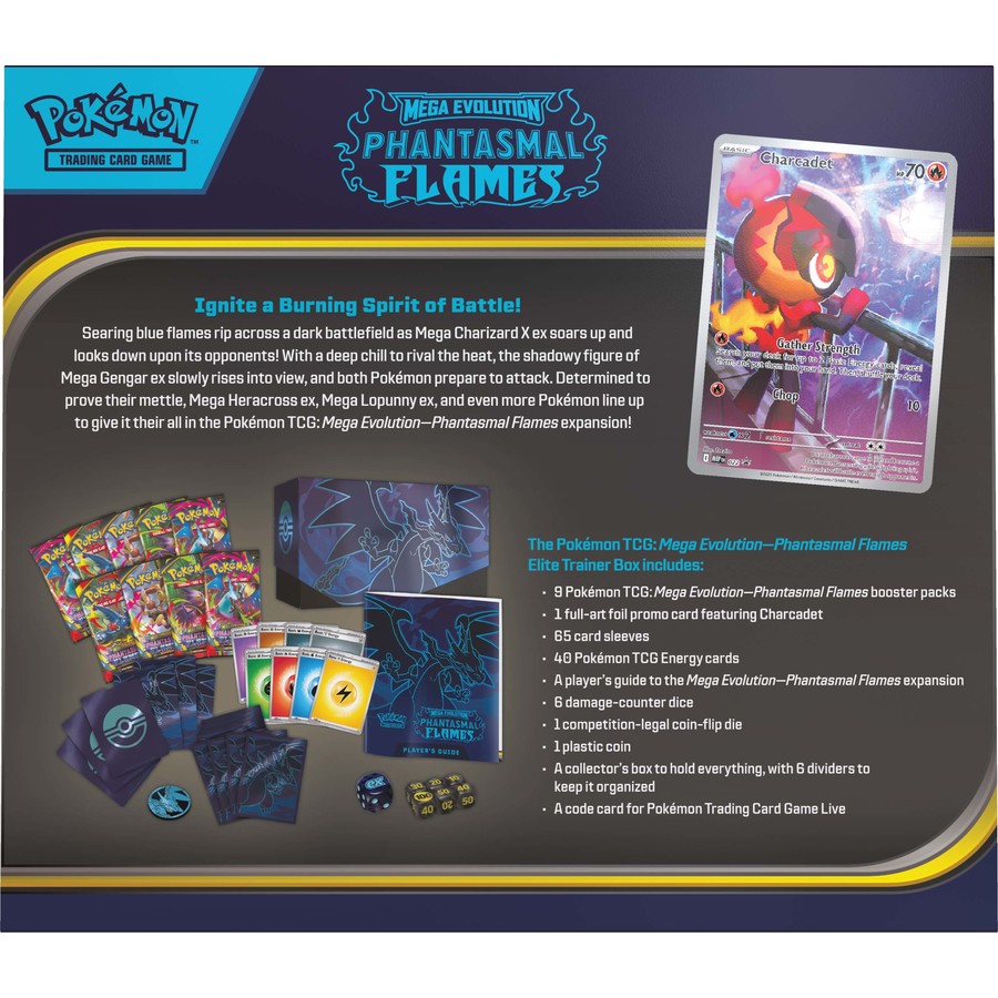Pokemon TCG - Mega Evolution-Phantasmal Flames Elite Trainer Box Sealed PREORDER