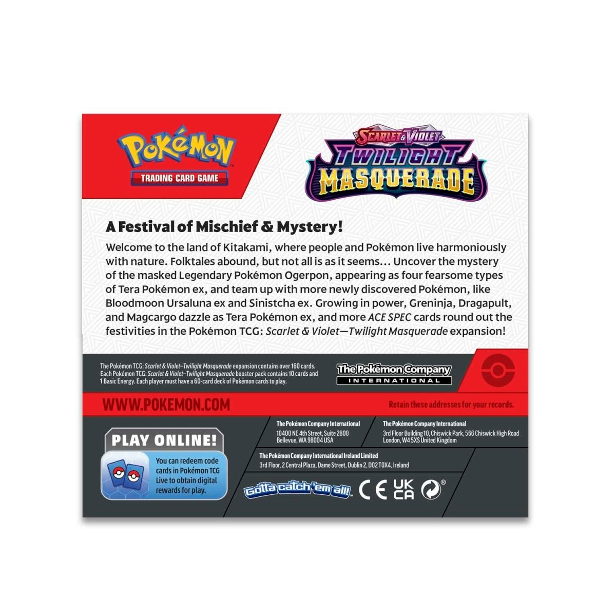 Pokemon TCG - Scarlet & Violet-Twilight Masquerade Booster Box Sealed (36 Packs)