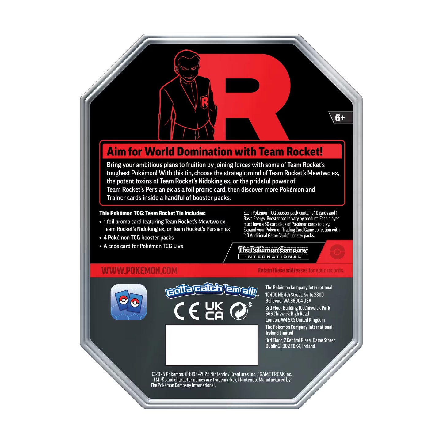 Pokemon TCG Team Rocket Tin